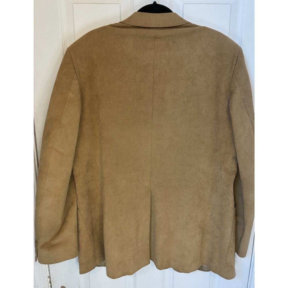 Vintage Halston Ultrasuede "Halsuede" Blazer Camel Tan Mens XL (Size 44/46) - Picture 6 of 11